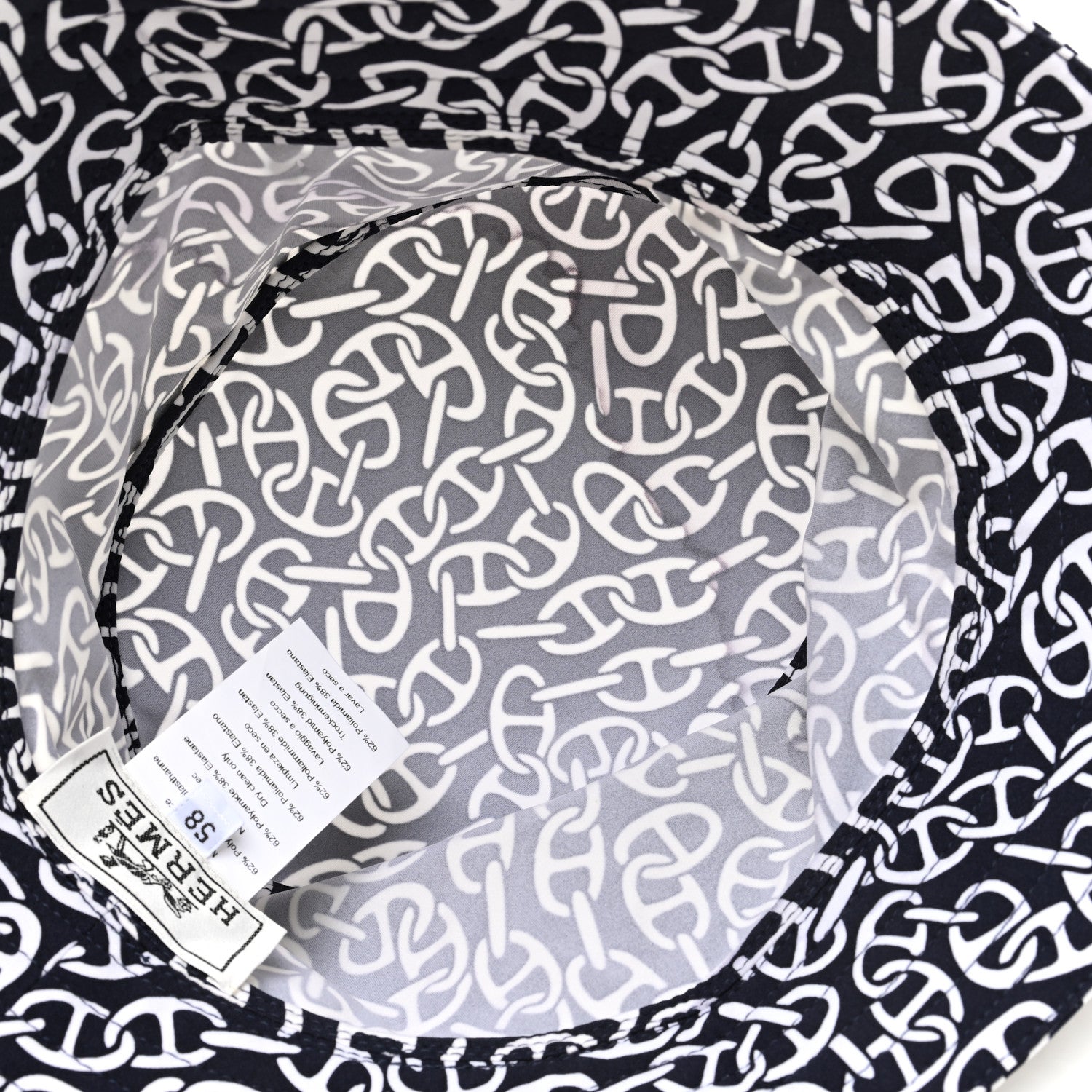 Hermes Jersey Naoussa Harper Bucket Hat 58 Bleu Noir 7 of 9