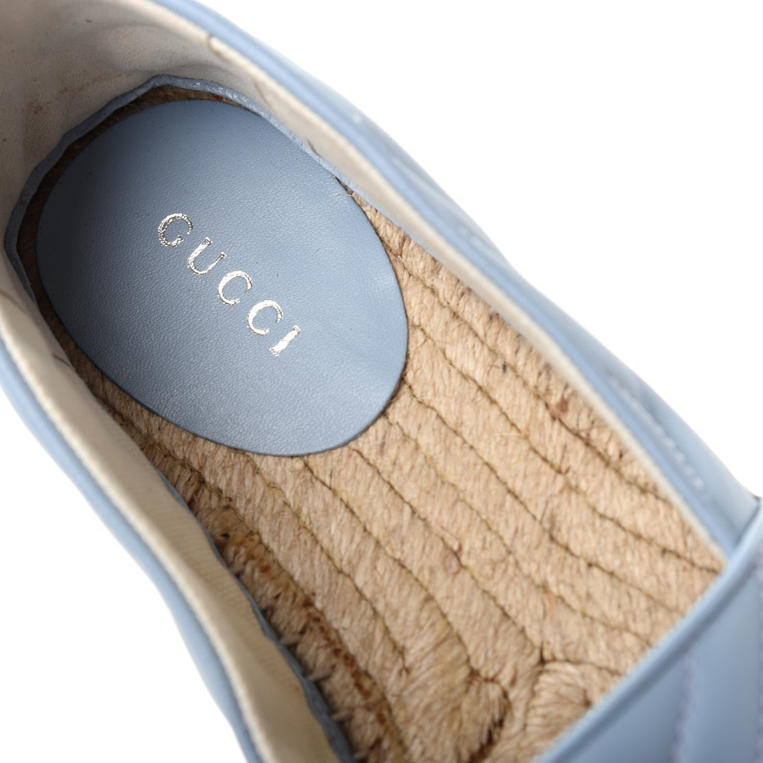Gucci Nappa Matelasse GG Marmont Espadrilles 36 Porcelain Light Blue 8 of 11