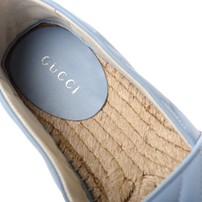 Gucci Nappa Matelasse GG Marmont Espadrilles 36 Porcelain Light Blue 8 of 11