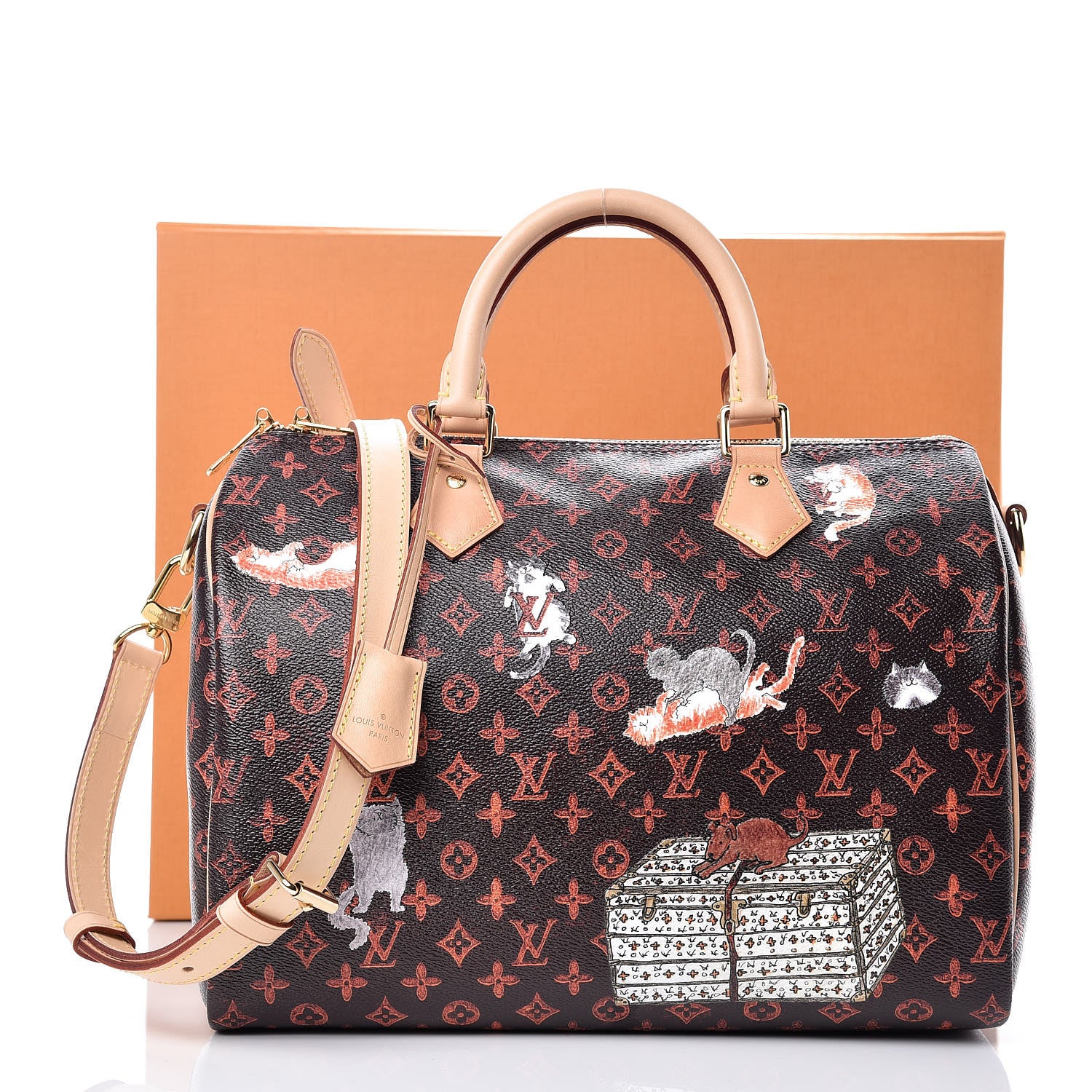 Louis Vuitton Catogram Speedy Bandouliere 30 Marron 11 of 11