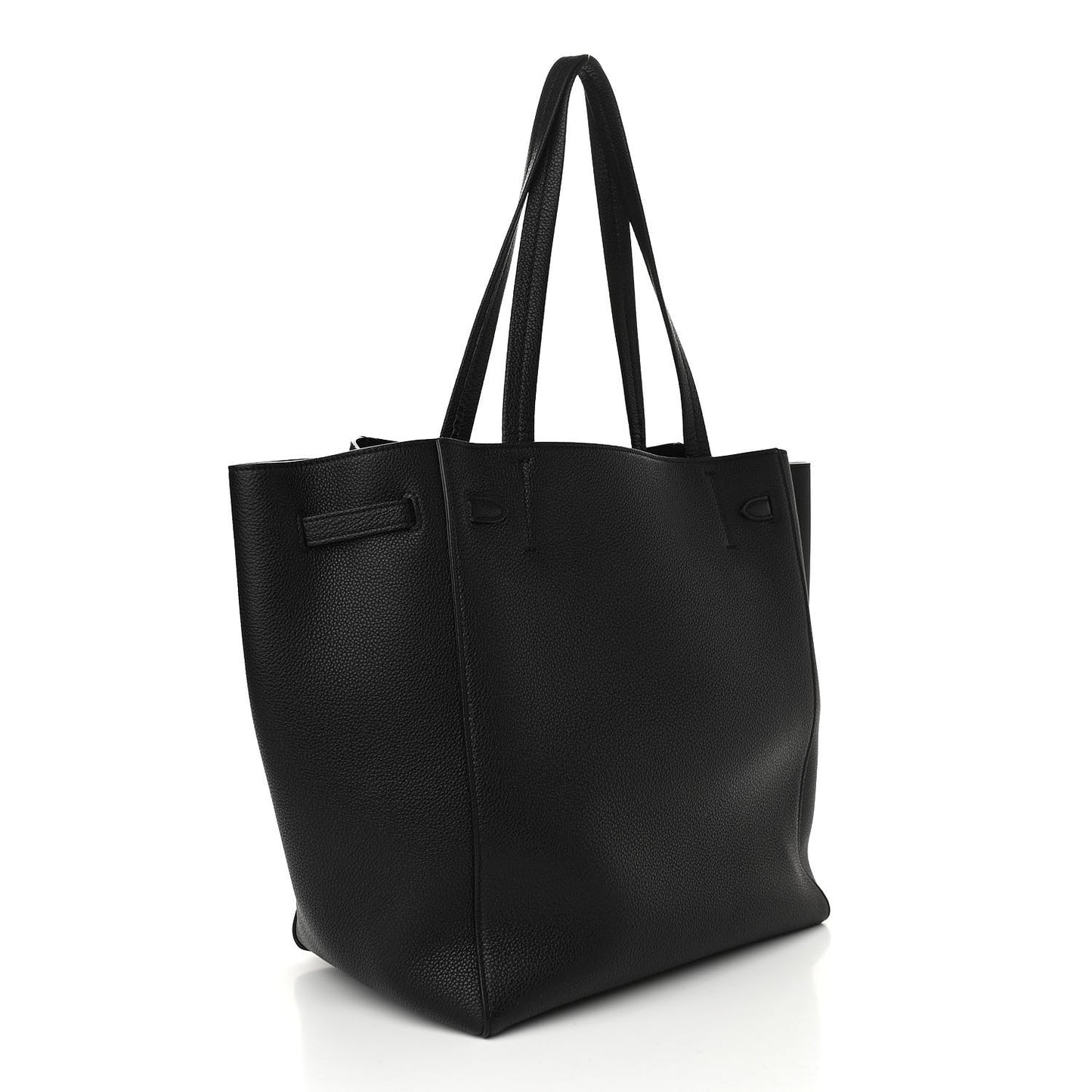 Soft Grained Calfskin Small Belt Cabas Phantom Black