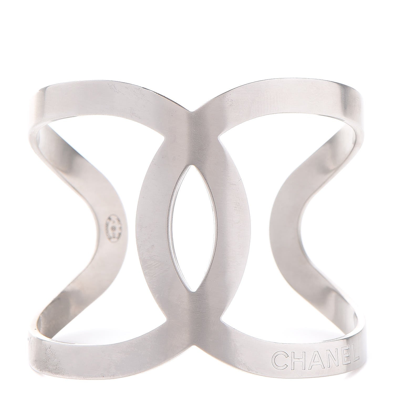 Chanel Metal CC Cuff Silver 1 of 6