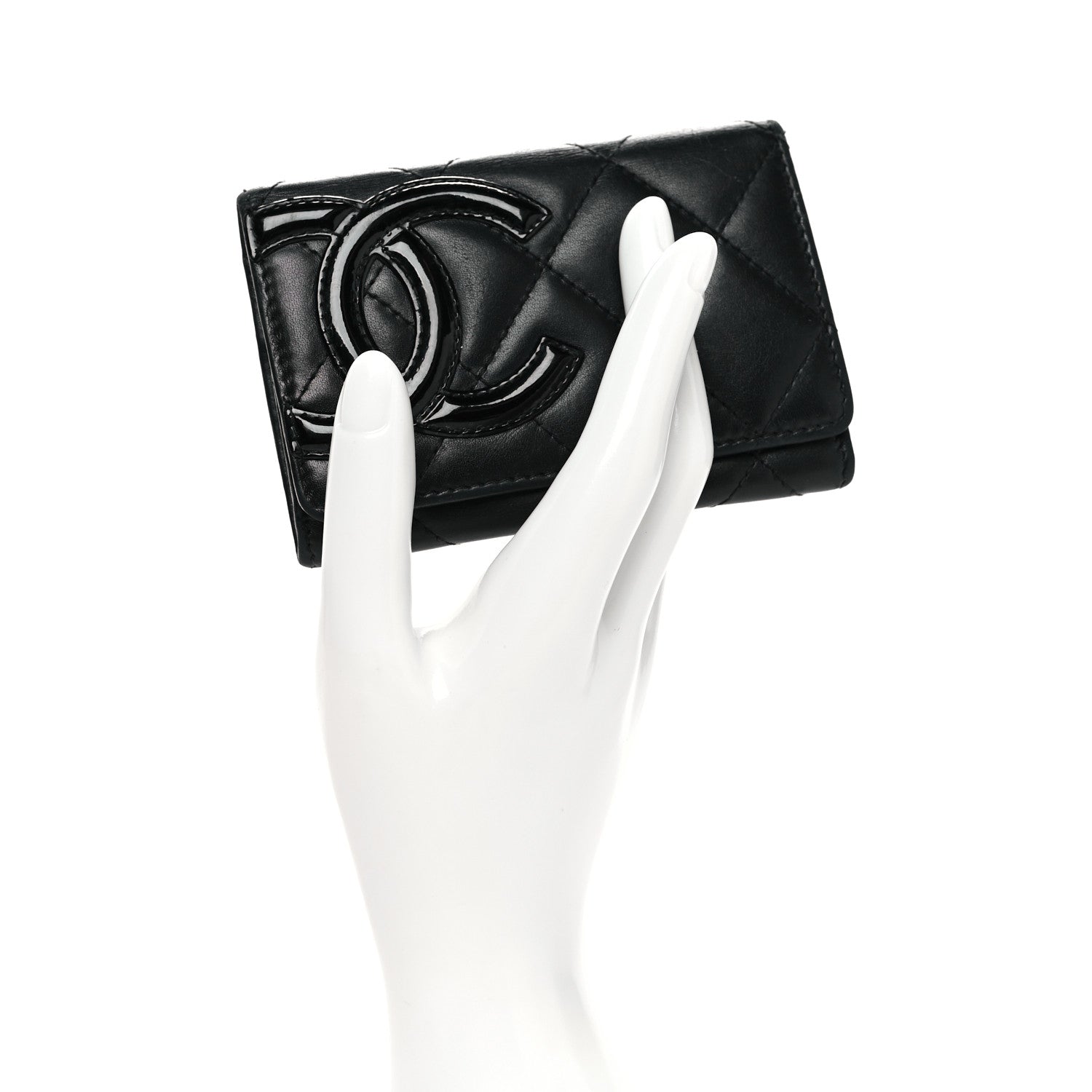 Chanel Calfskin Quilted Cambon Business Card Holder Black 2 of 9
