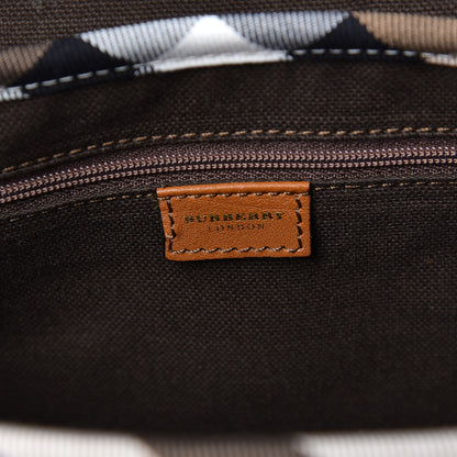Burberry Calfskin House Check Trim Bates Shoulder Bag Cognac 6 of 11