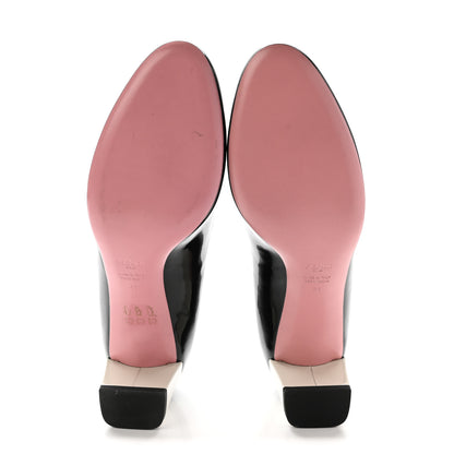 Fendi Patent Block Heel Pumps 41 Black 5 of 9