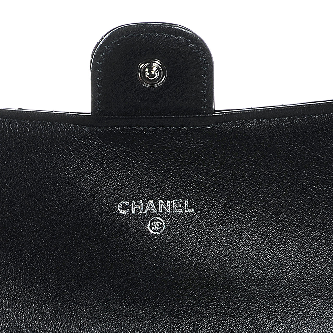 Patent Quilted Travel Wallet Black