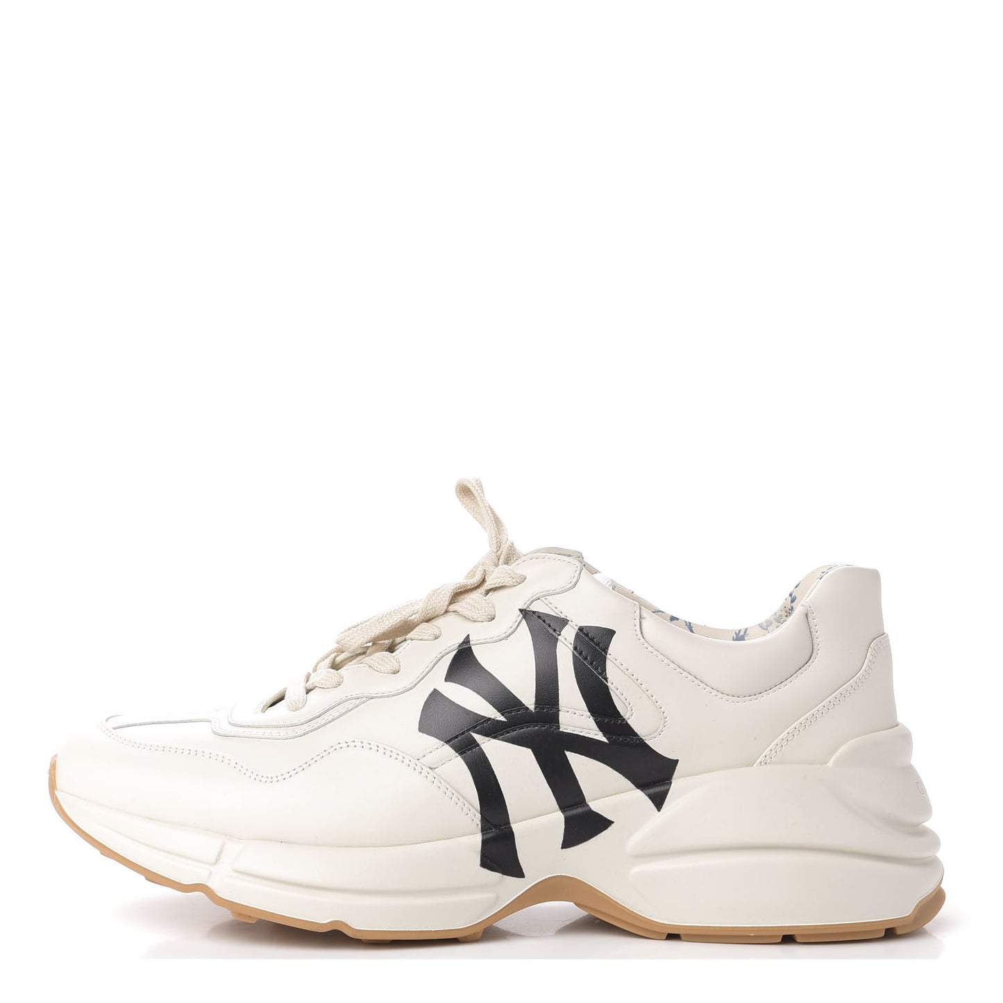 X MLB Calfskin NY Yankees Mens Rhyton Sneakers 9 Mystic White