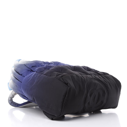 Chanel Nylon Embossed Small Doudoune Backpack Black Blue White 4 of 10