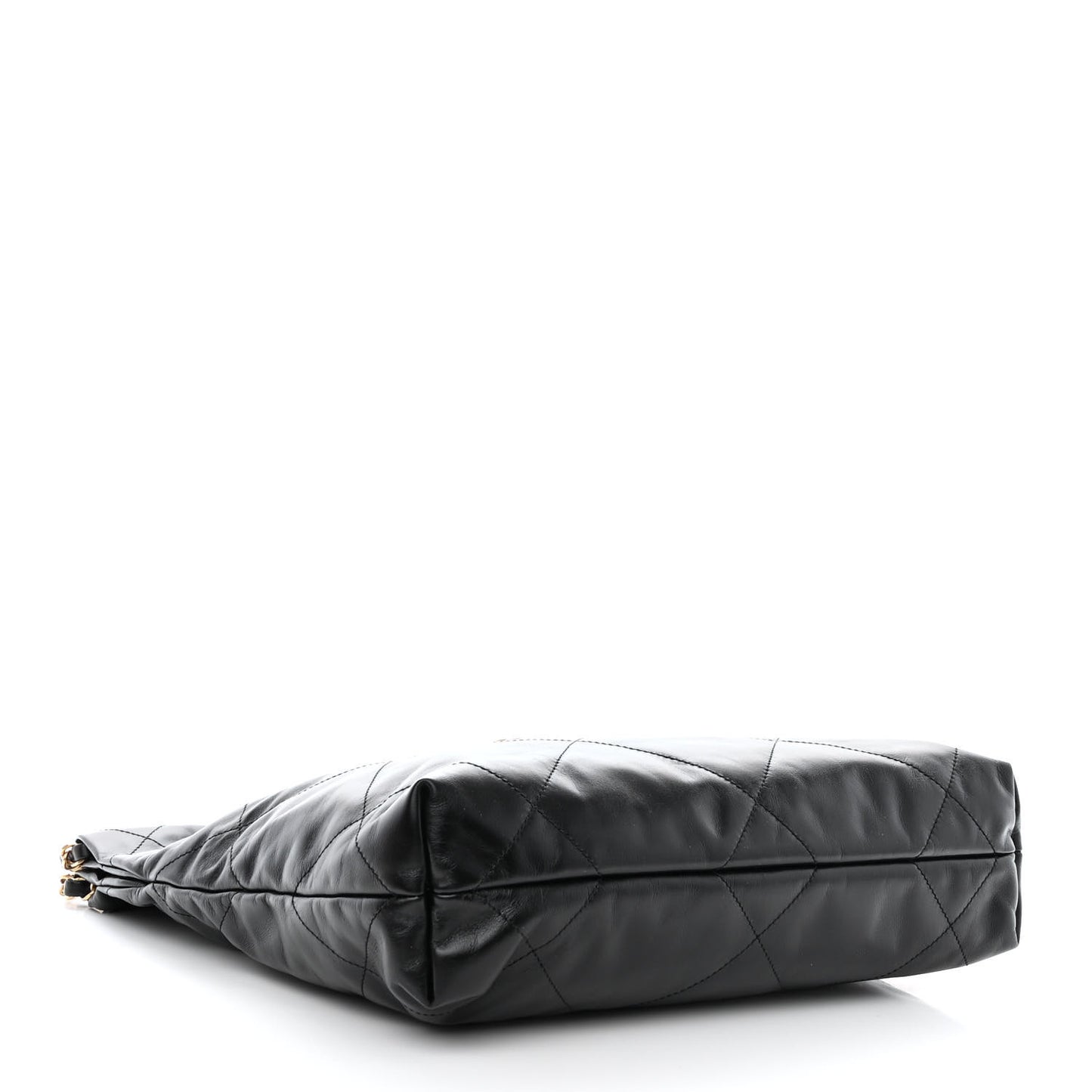 Shiny Calfskin Quilted Small Chanel 22 Black