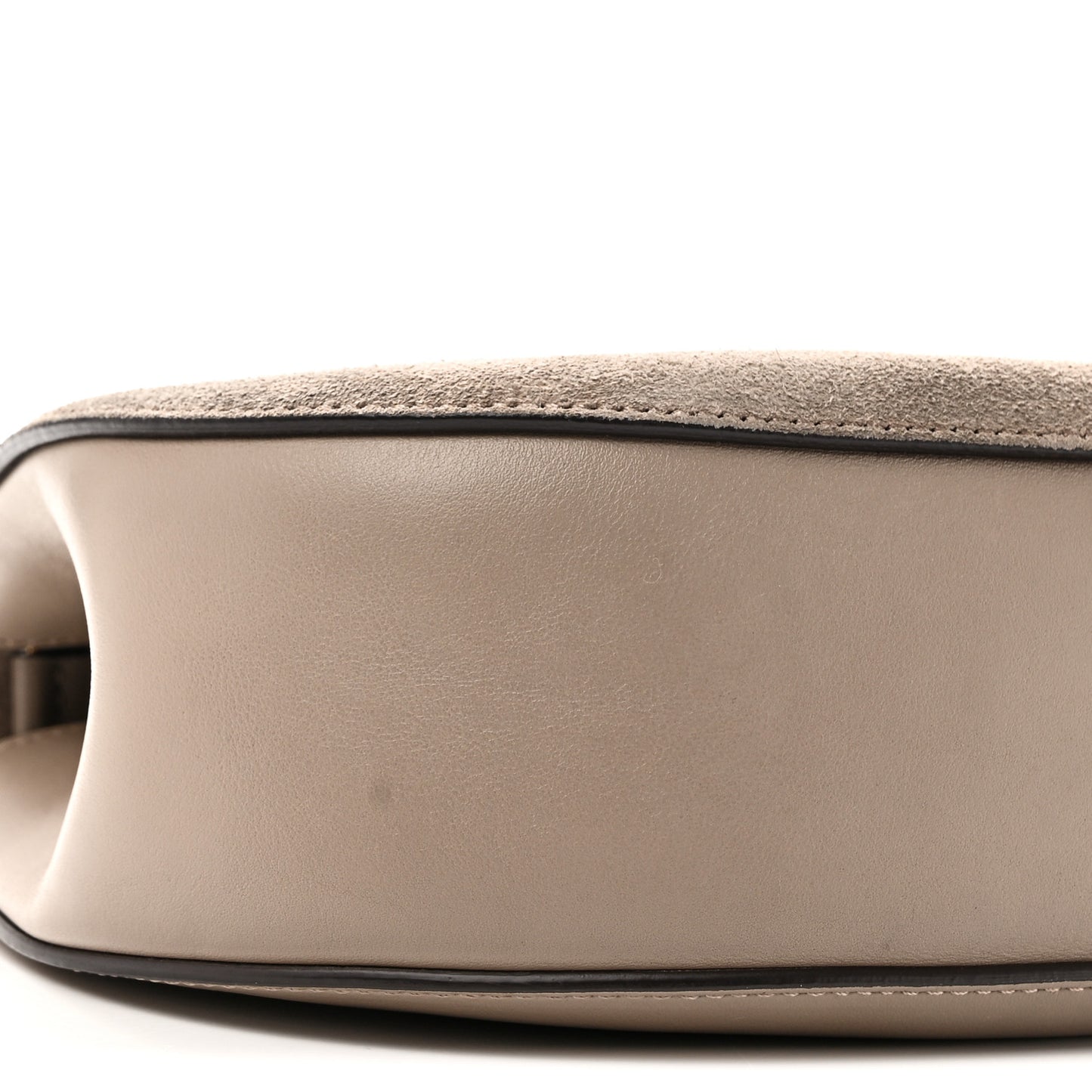Suede Smooth Calfskin Drew Shoulder Bag Motty Grey