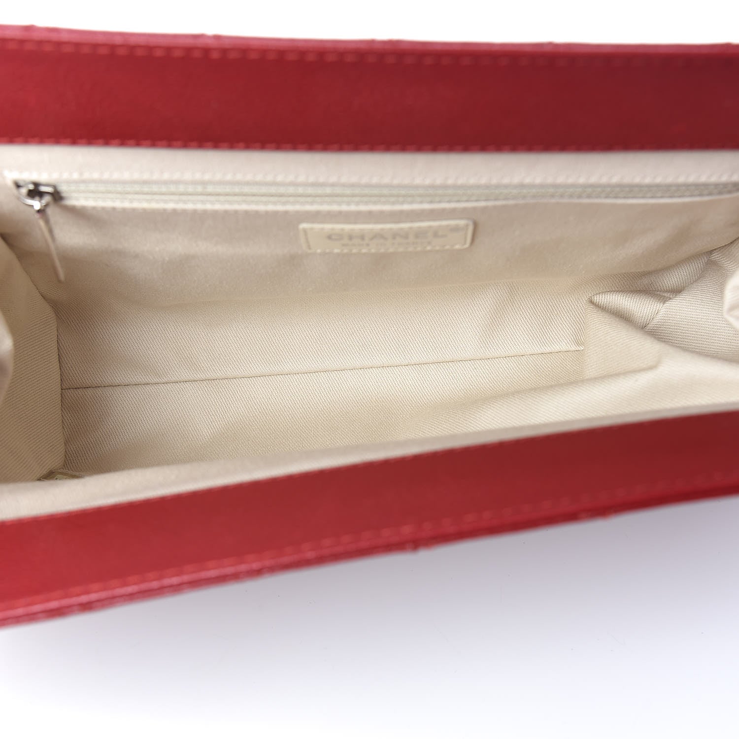 Chanel Caviar Quilted Large CC Clutch Red 7 of 10