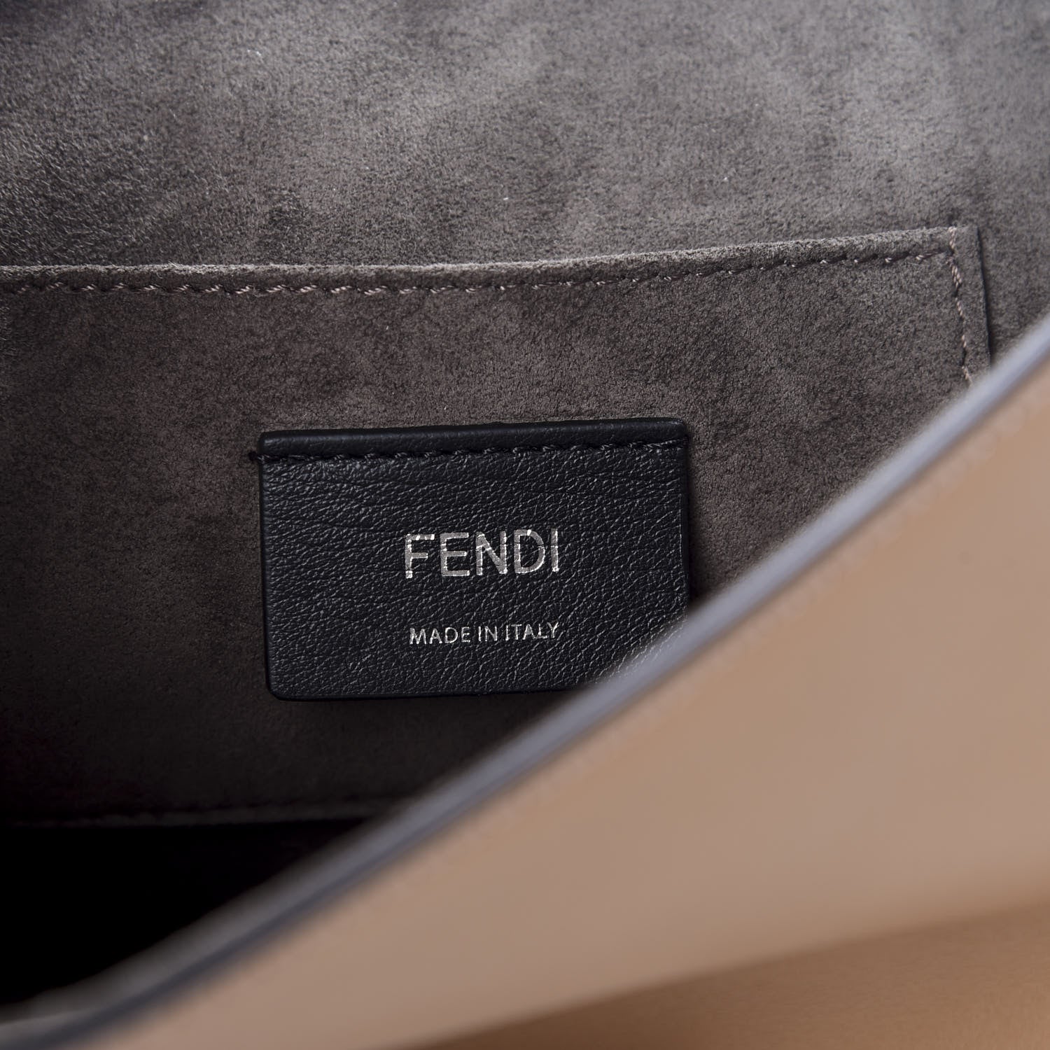 Fendi Calfskin F is Fendi Studded Small Kan I Shoulder Bag Tan 7 of 9