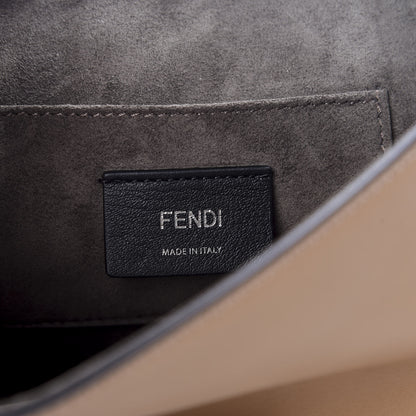 Fendi Calfskin F is Fendi Studded Small Kan I Shoulder Bag Tan 7 of 9