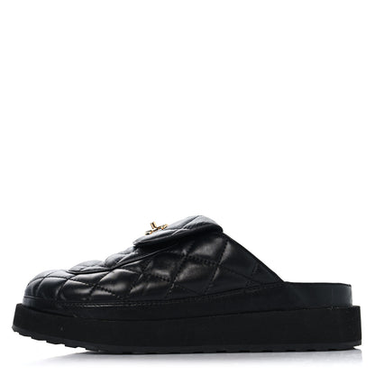 Chanel Lambskin Quilted CC Turnlock Mules 39 Black 1 of 10
