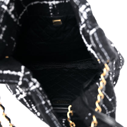 Chanel Wool Tweed Quilted Chanel 22 Black Multicolor 6 of 10