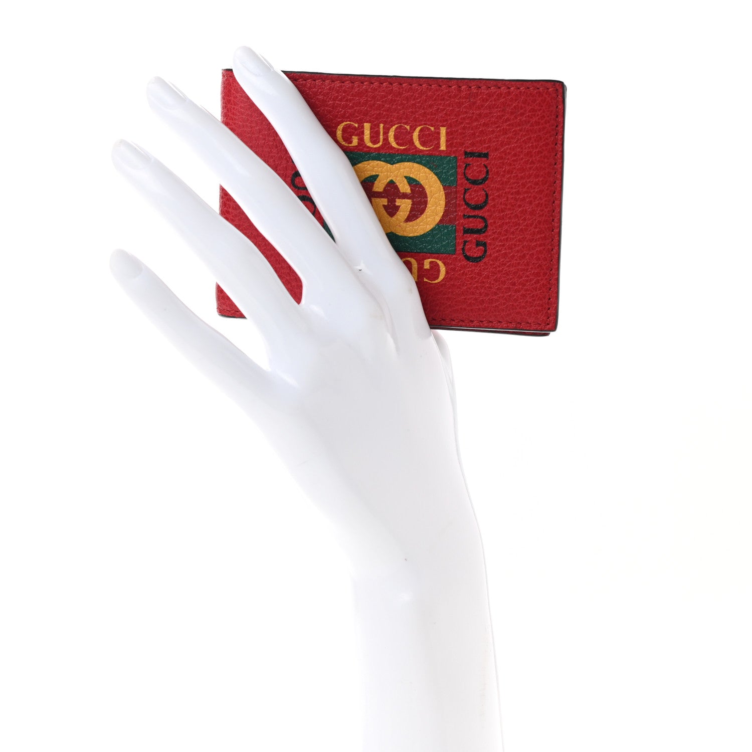 Gucci Calfskin Logo Bi-Fold Short Wallet Red 2 of 7