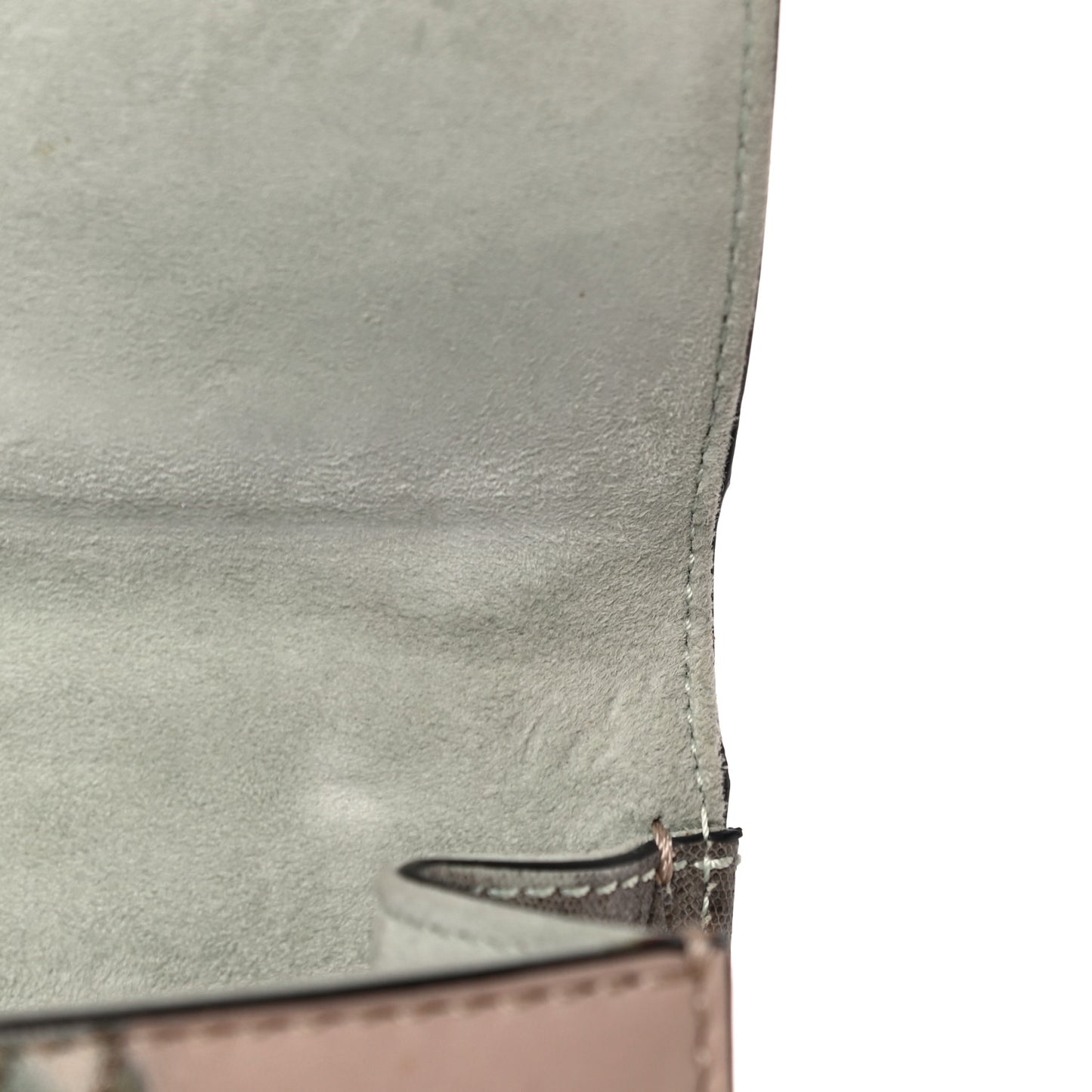 Vitello Embroidered Medium Glam Lock Rockstud Flap Beige