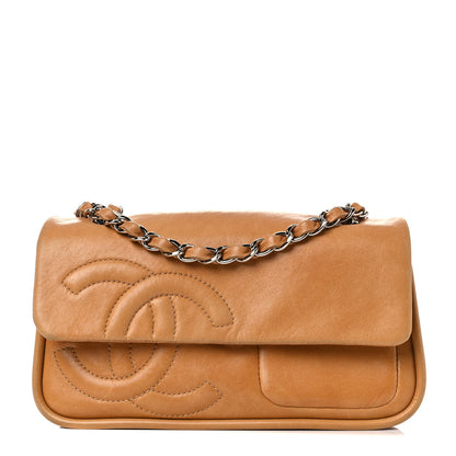 Chanel Calfskin Diagonal Ligne Medium Flap Beige 1 of 20