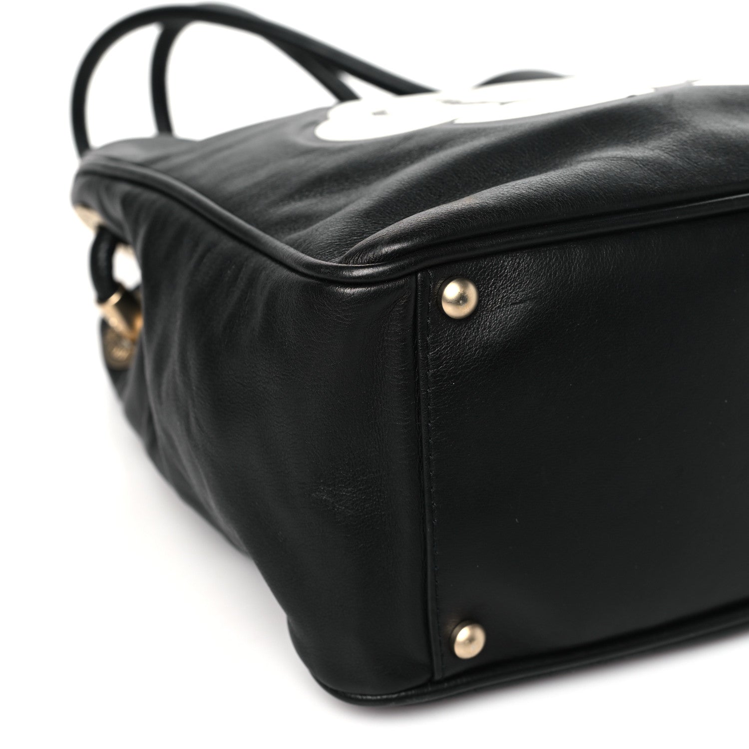 Chanel Lambskin Camellia Tote Black 8 of 10