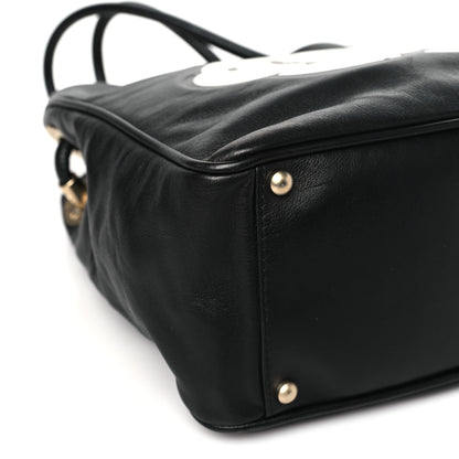 Chanel Lambskin Camellia Tote Black 8 of 10