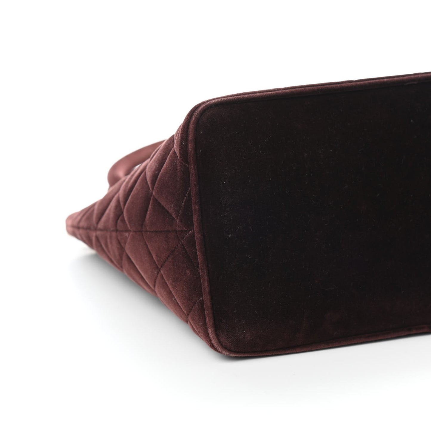 Velvet Quilted Medallion Tote Brown