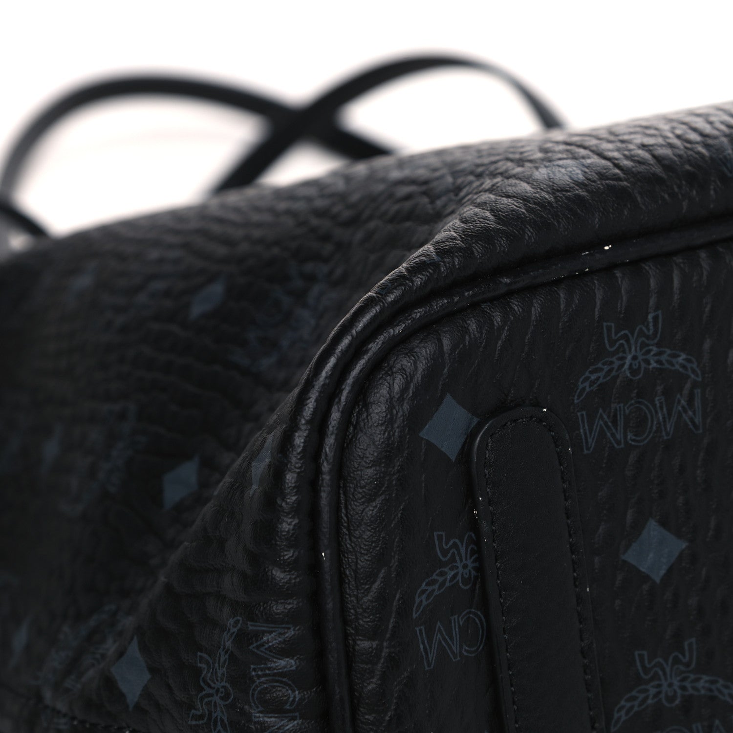 MCM Visetos Medium Liz Reversible Shopper Tote Black 12 of 19