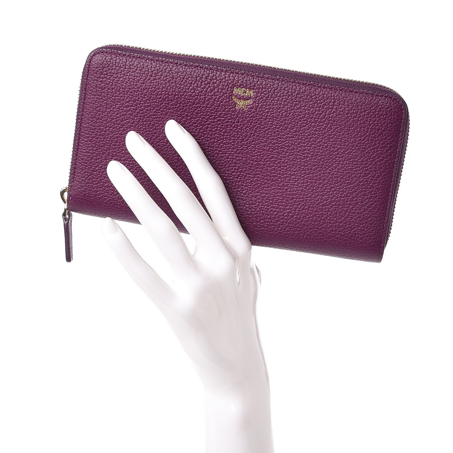 Calfskin Fontanellas Park Avenue Milla Zip Around Wallet Purple