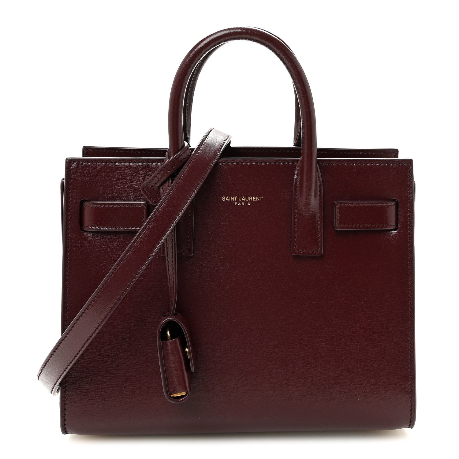 Saint Laurent Calfskin Nano Supple Sac De Jour Red Velvet 1 of 10
