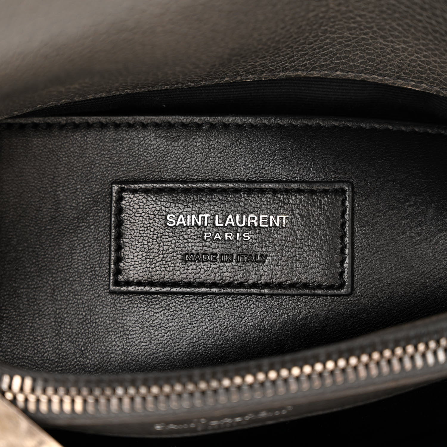 Saint Laurent Sheepskin Matelasse Chevron Monogram Medium College Bag Asphalt 6 of 11