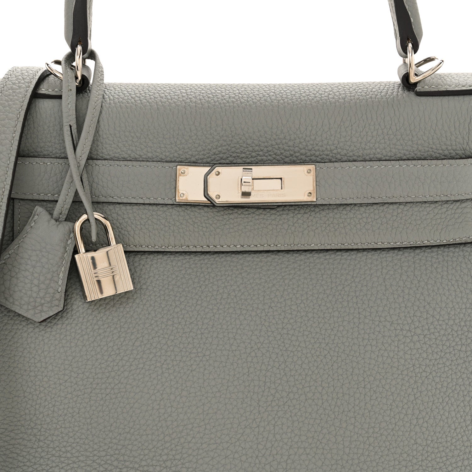 Hermes Togo Horseshoe Kelly Retourne 28 Gris Mouette Rouge Grenat 3 of 5