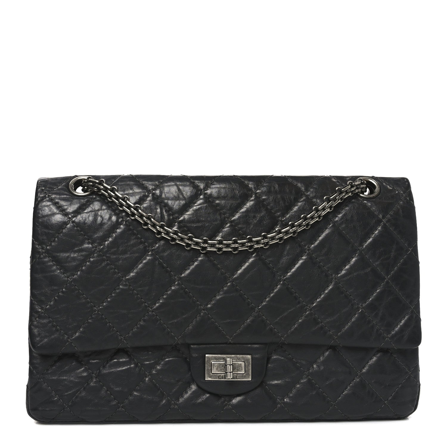 Chanel Aged Calfskin Quilted 2.55 Reissue 226 Flap Grey 1 of 10