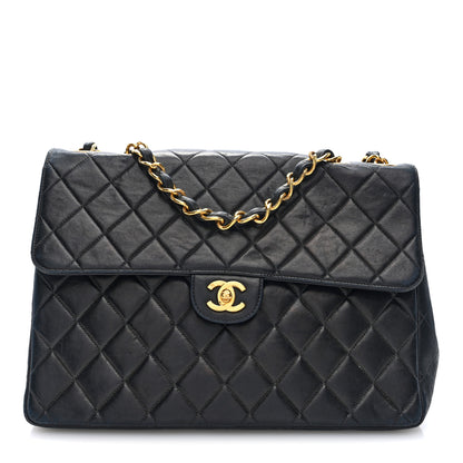 Chanel Lambskin Quilted Jumbo Single Flap Black 1 of 10