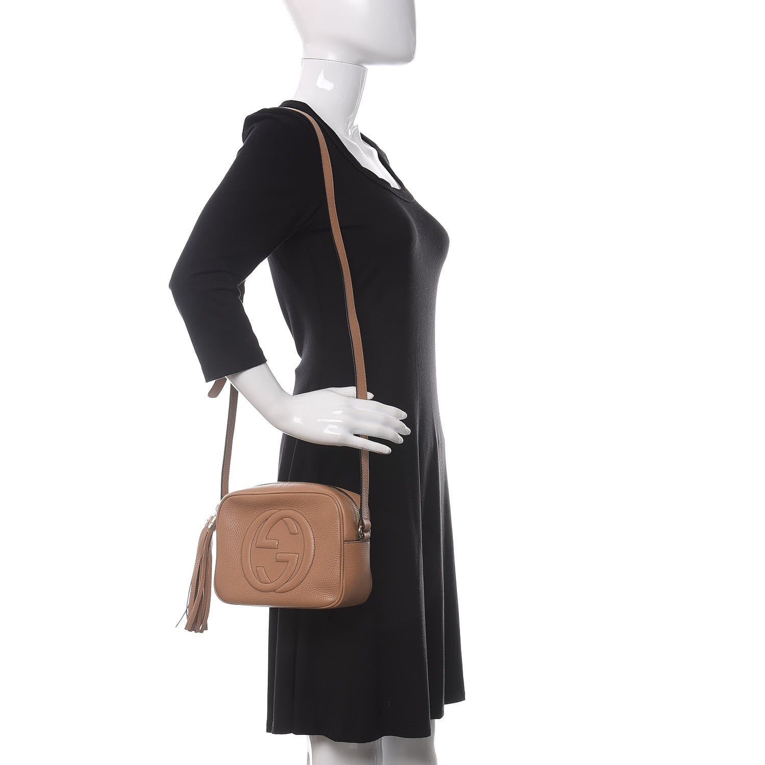 Gucci Pebbled Calfskin Small Soho Disco Bag Rose Beige 2 of 10