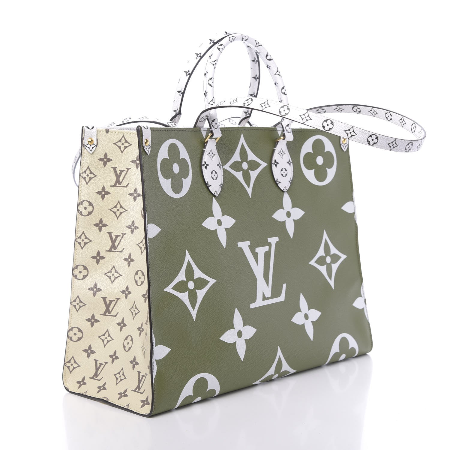 Louis Vuitton Monogram Giant Onthego GM Kaki Beige 3 of 10
