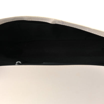 Chanel Glazed Calfskin Geometric Medium Boy Flap White Black 5 of 14