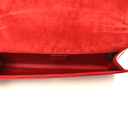 Gucci Patent Microguccissima Small Broadway Clutch Red 5 of 7