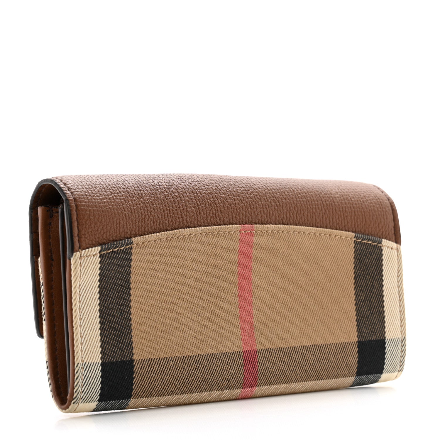 Burberry Grainy Calfskin House Check Continental Wallet Tan 3 of 11