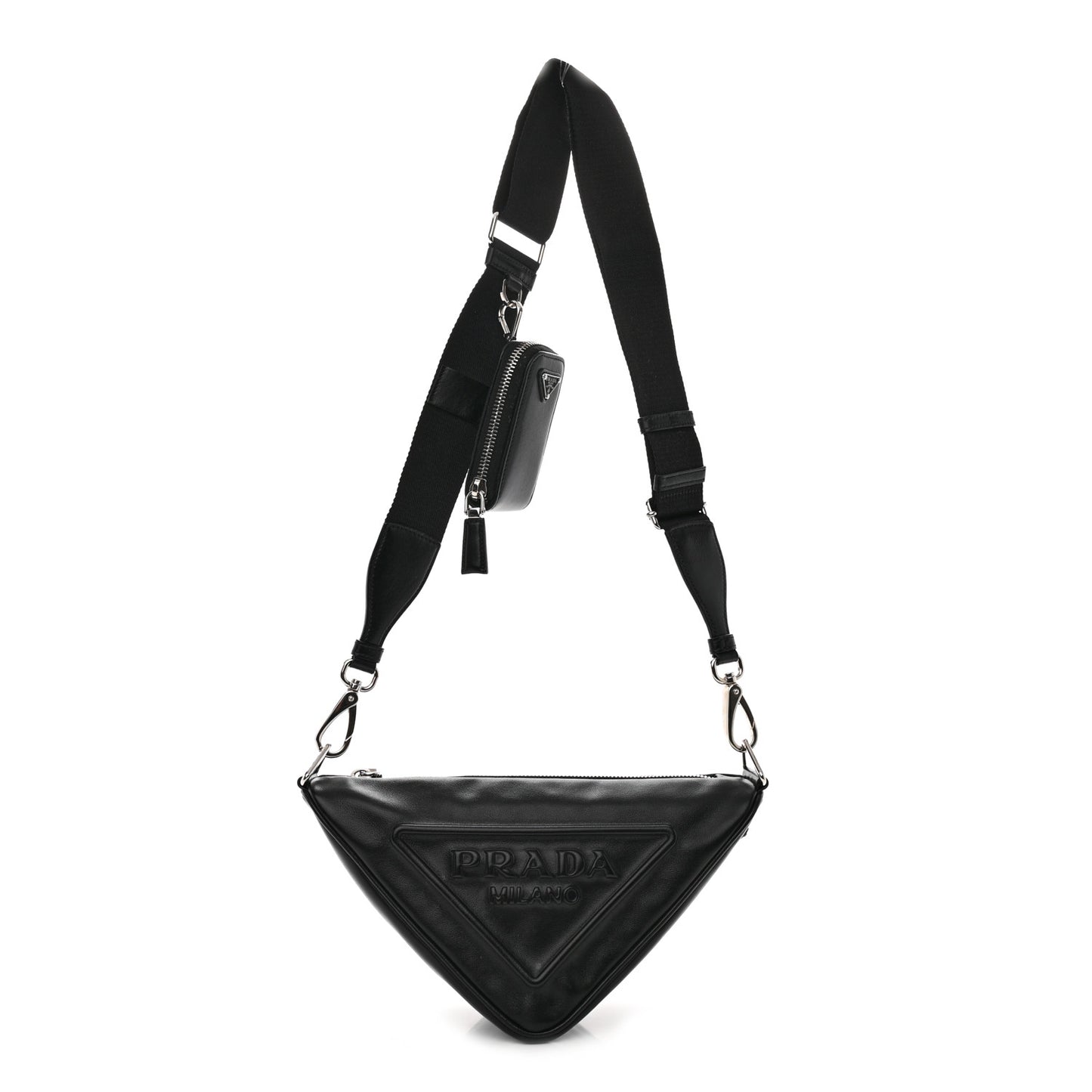 Grace Lux Triangle Shoulder Bag Black