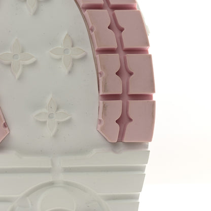 Louis Vuitton Canvas Monogram LV Squad Sneaker Boots 37.5 White Pink 9 of 11