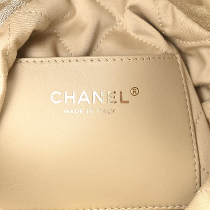 Chanel Metallic Lambskin Quilted Mini Chanel 22 Golden 6 of 10