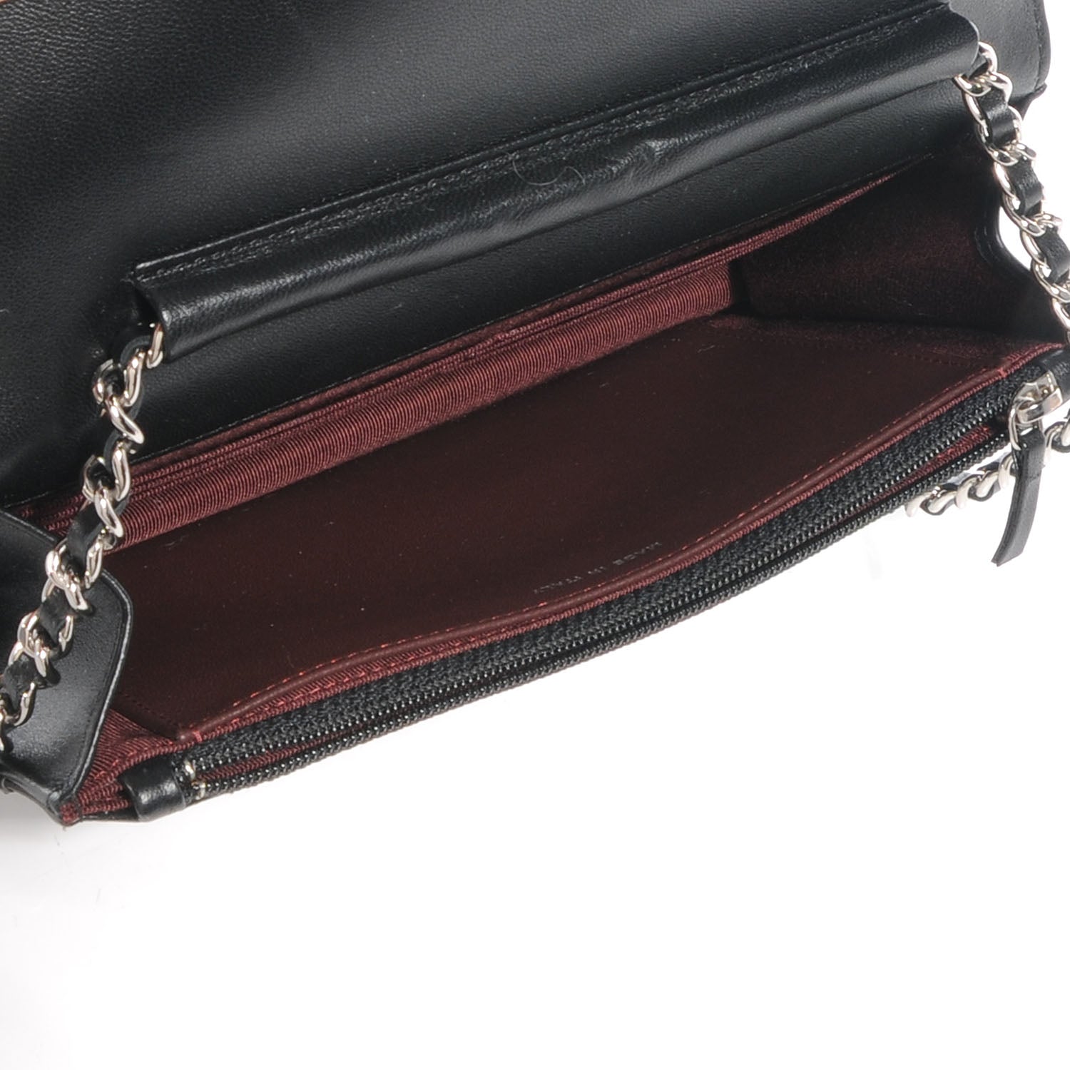 Chanel Lambskin Quilted Wallet On Chain WOC Black 6 of 10