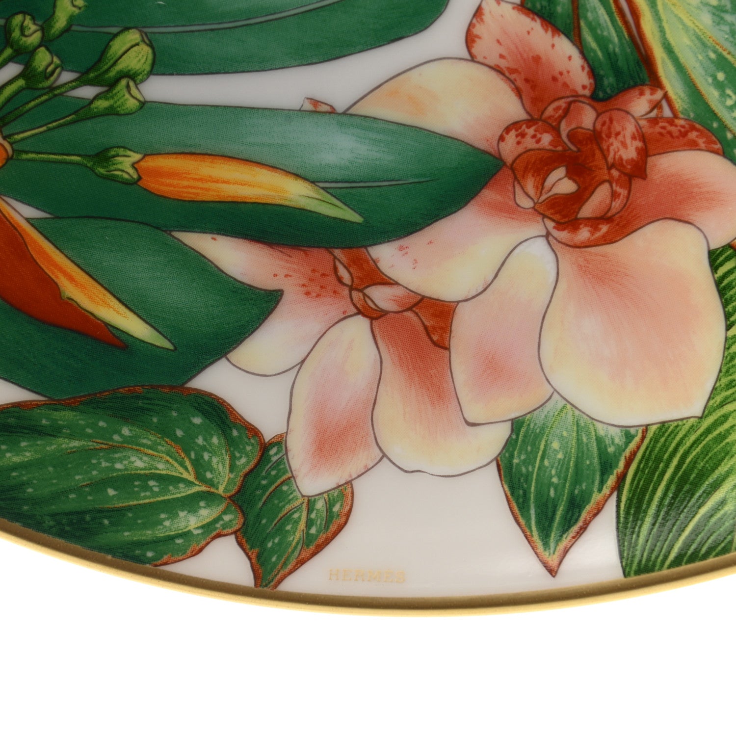Hermes Porcelain Passifolia Dessert Plate N°2 Set of 2 5 of 6