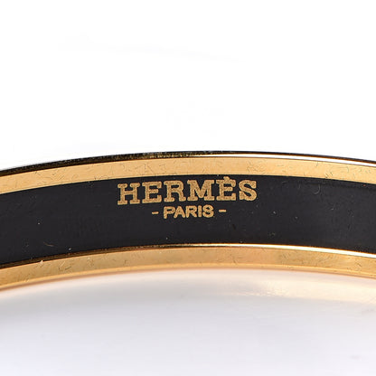 Hermes Enamel Printed Narrow Manufacture De Boucleries Bracelet 65 Faux Gris 4 of 6