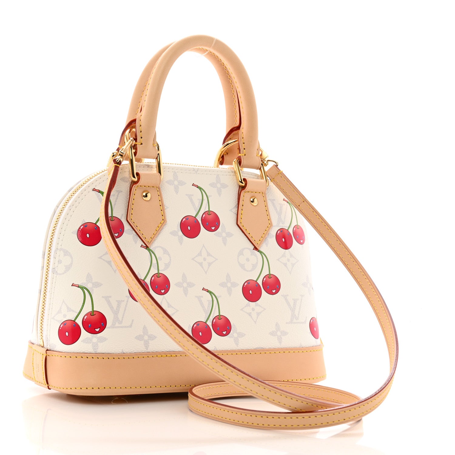 Louis Vuitton LV X TM Monogram Cerises Alma BB White 2 of 9