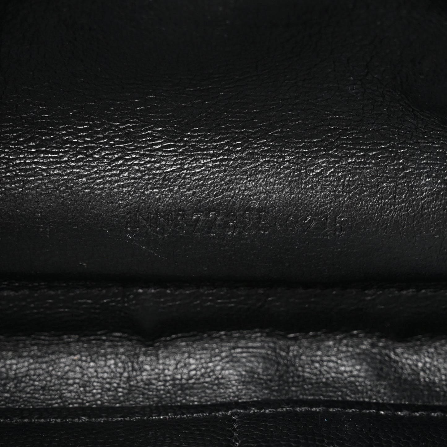 Grain De Poudre Matelasse Chevron Monogram Chain Wallet Black