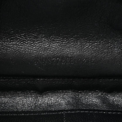 Saint Laurent Grain De Poudre Matelasse Chevron Monogram Chain Wallet Black 8 of 15