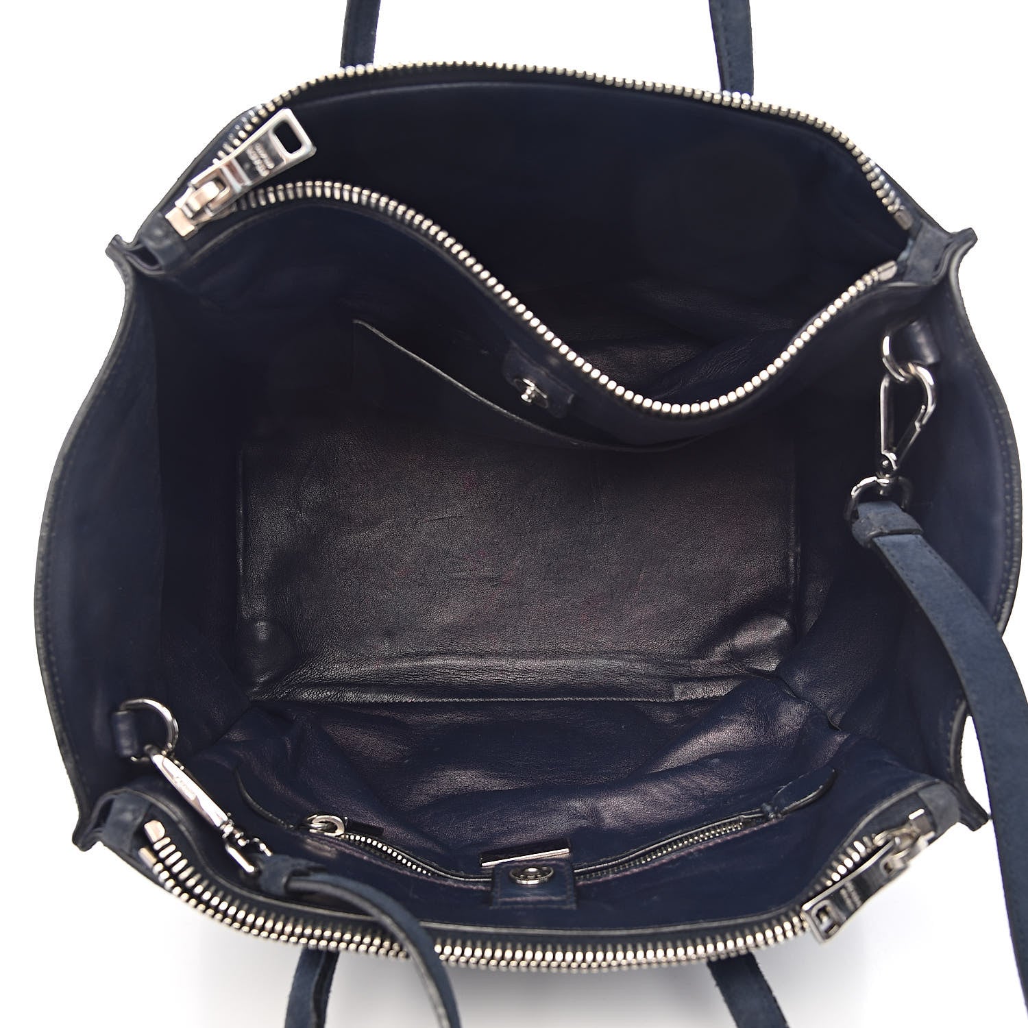 Prada Suede Scamosciato Twin Pocket Tote Oltremare 5 of 21