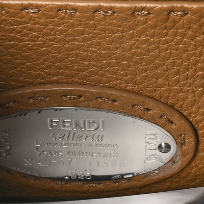 Fendi Cuoio Romano Selleria Chamois Medium Peekaboo I SEE U Satchel Black Camel Sunflower 7 of 11