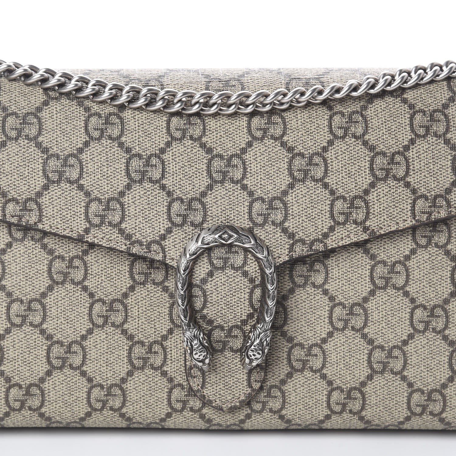 Gucci GG Supreme Monogram Mini Dionysus Chain Wallet Beige Taupe 8 of 8