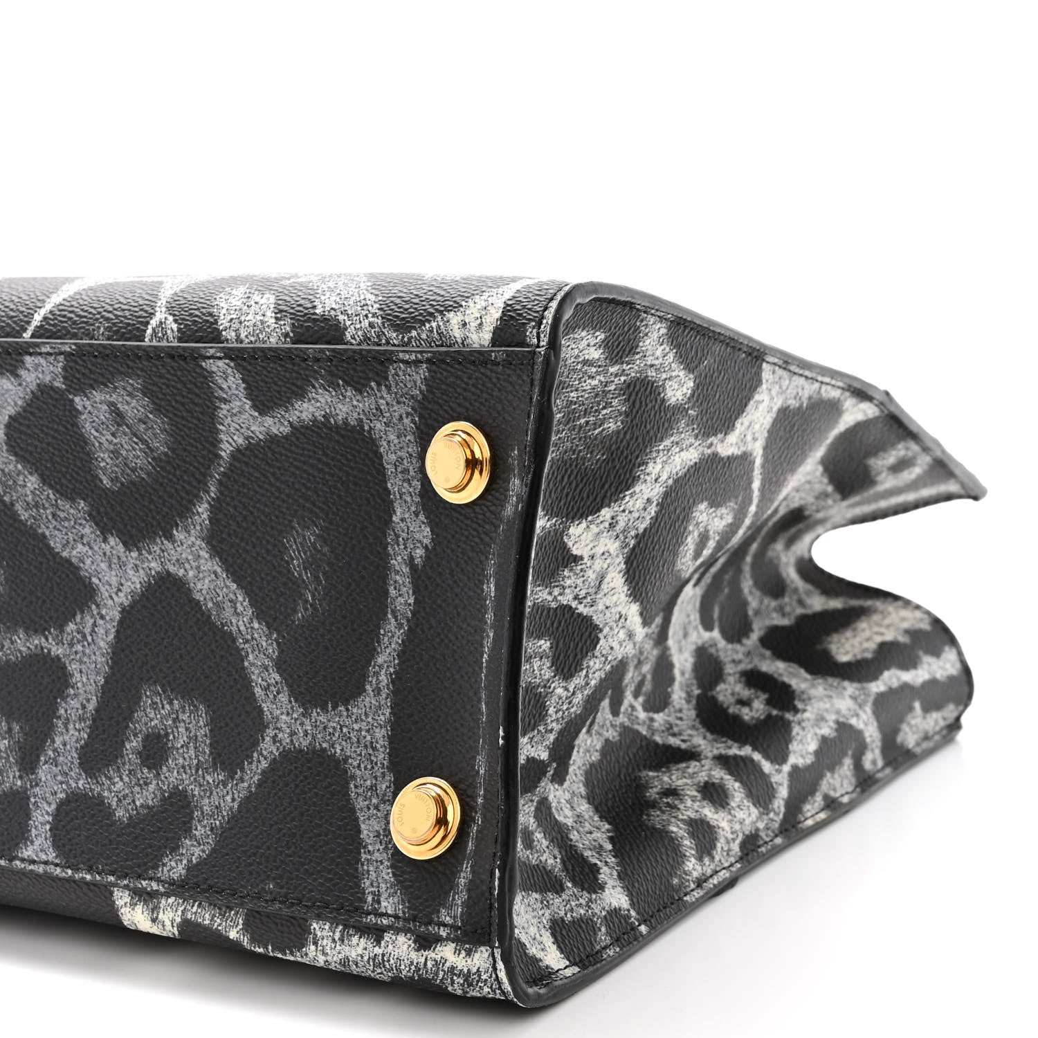 Louis Vuitton Canvas Calfskin Wild Animal Print City Steamer MM Black 9 of 13